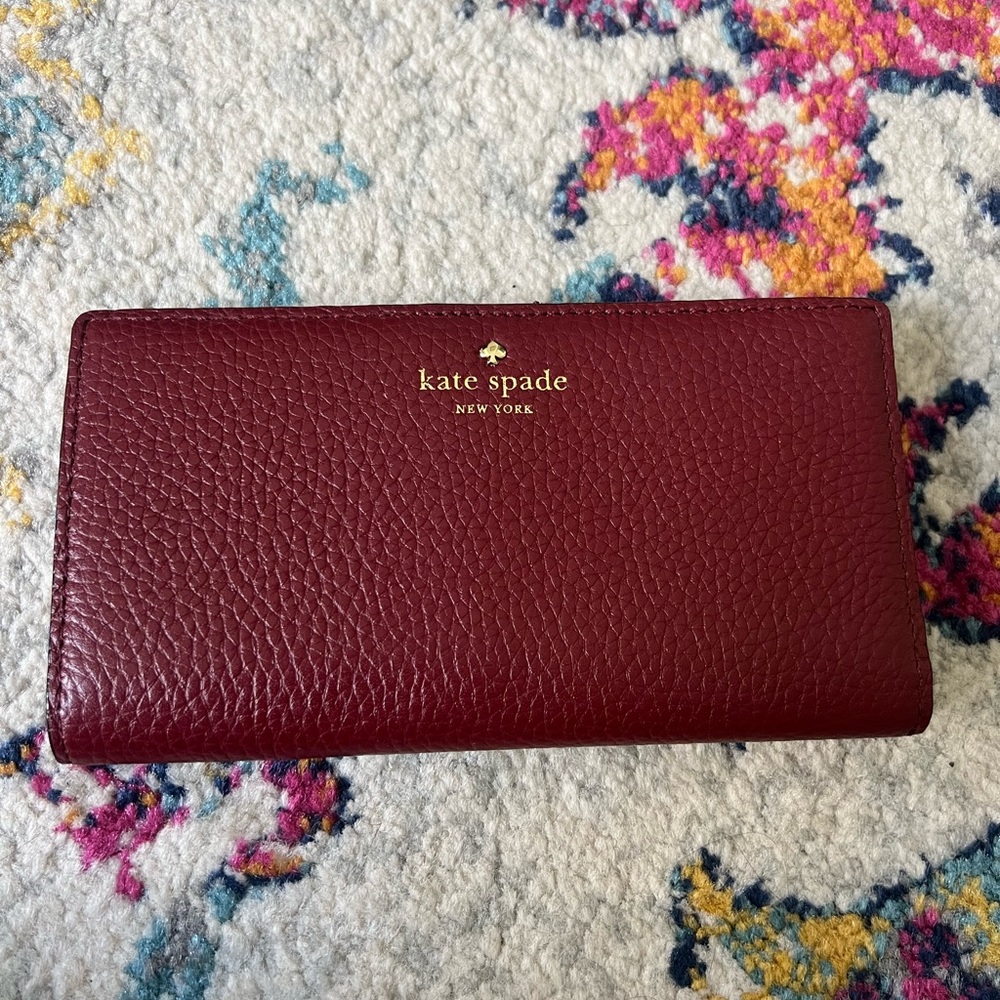 Kate Spade Burgundy Leather Wallet